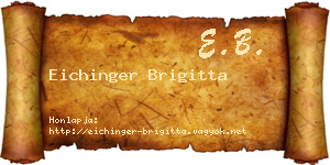Eichinger Brigitta névjegykártya